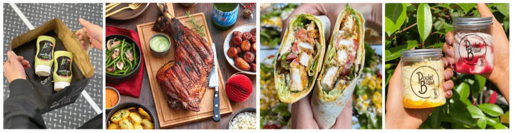 Sauces, braised chicken, wraps and desserts from the PB Poulet Braisé brand