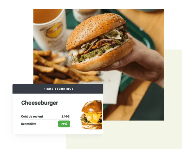 Cost price and profitability of a cheeseburger in Yokitup